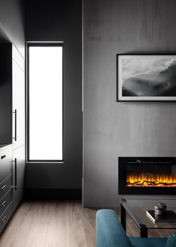 Tiny House Custom Design Living Room Fireplace